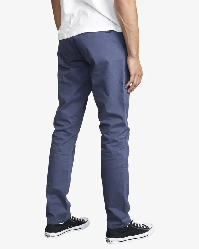 RVCA Pants Daggers Chino Chinos Moody Blue 8211 Men