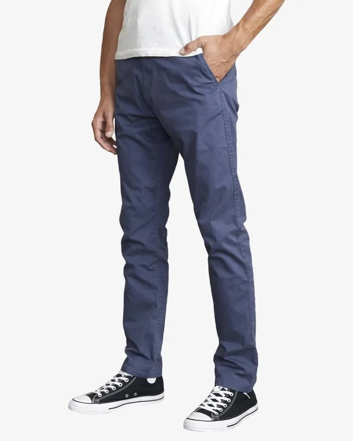 RVCA Pants Daggers Chino Chinos Moody Blue 8211 Men