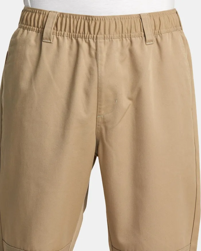 RVCA Pants Recession Collection Americana Elastic Waist Pants Khaki 8211 Men RVCA Pants Recession Collection Americana Elastic Waist Pants Khaki 8211 Men