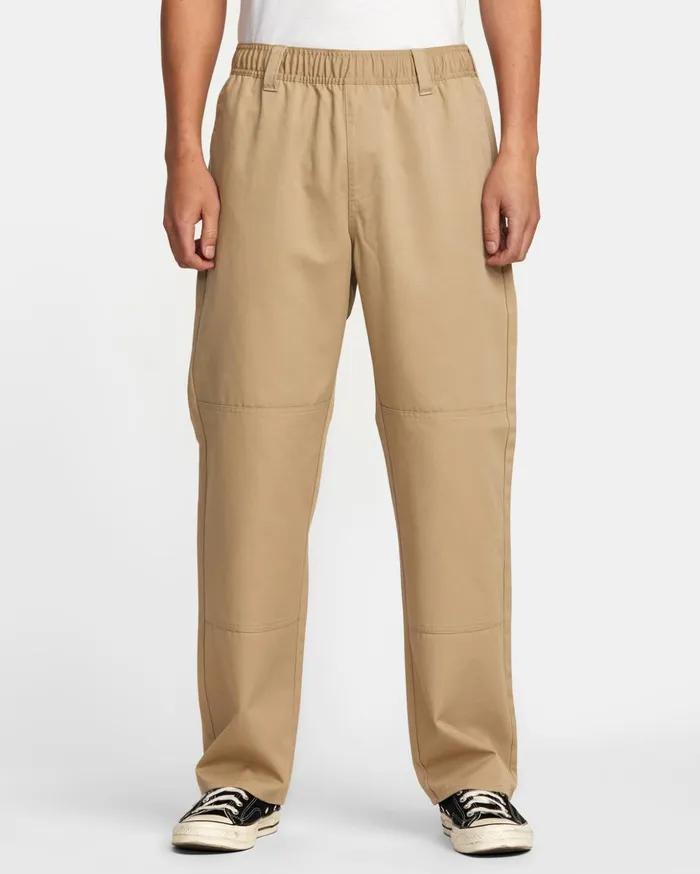 RVCA Pants Recession Collection Americana Elastic Waist Pants Khaki 8211 Men RVCA Pants Recession Collection Americana Elastic Waist Pants Khaki 8211 Men