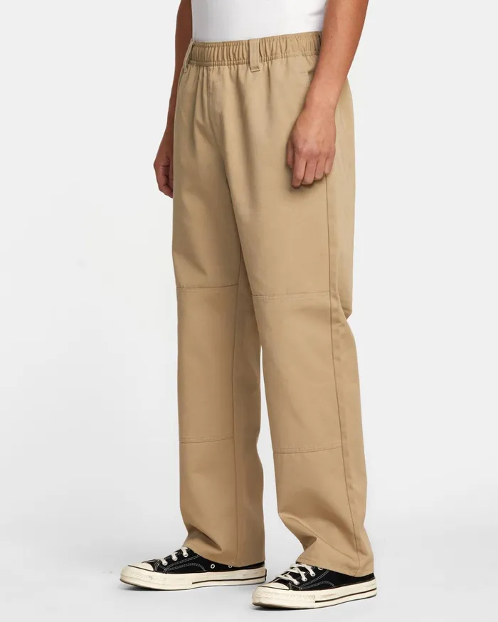 RVCA Pants Recession Collection Americana Elastic Waist Pants Khaki 8211 Men RVCA Pants Recession Collection Americana Elastic Waist Pants Khaki 8211 Men