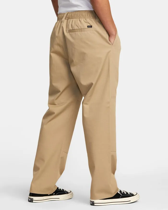 RVCA Pants Recession Collection Americana Elastic Waist Pants Khaki 8211 Men RVCA Pants Recession Collection Americana Elastic Waist Pants Khaki 8211 Men