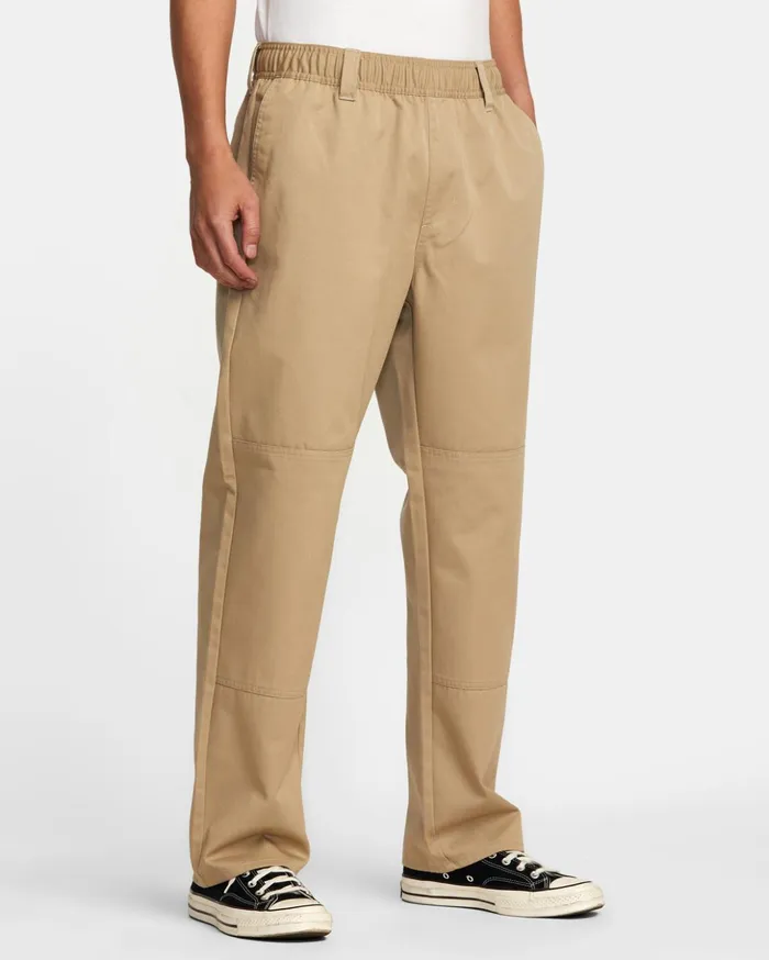 RVCA Pants Recession Collection Americana Elastic Waist Pants Khaki 8211 Men RVCA Pants Recession Collection Americana Elastic Waist Pants Khaki 8211 Men