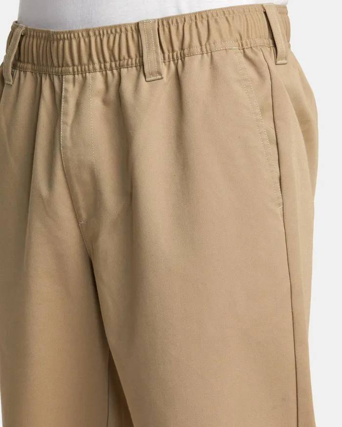 RVCA Pants Recession Collection Americana Elastic Waist Pants Khaki 8211 Men RVCA Pants Recession Collection Americana Elastic Waist Pants Khaki 8211 Men