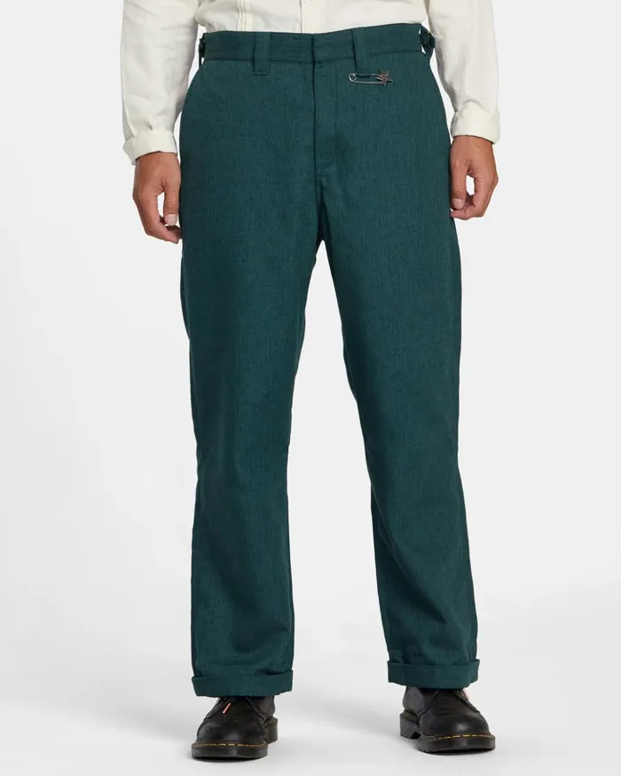 RVCA Pants Spun Spirit Studio Chinos Deep Forest 8211 MenWomen