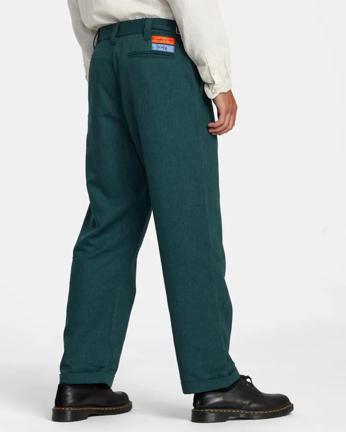 RVCA Pants Spun Spirit Studio Chinos Deep Forest 8211 MenWomen