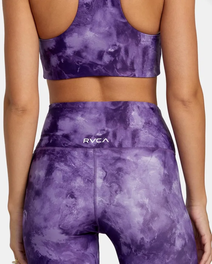 RVCA Pants VA Essential Workout Leggings Grape Tie Dye 8211 Women