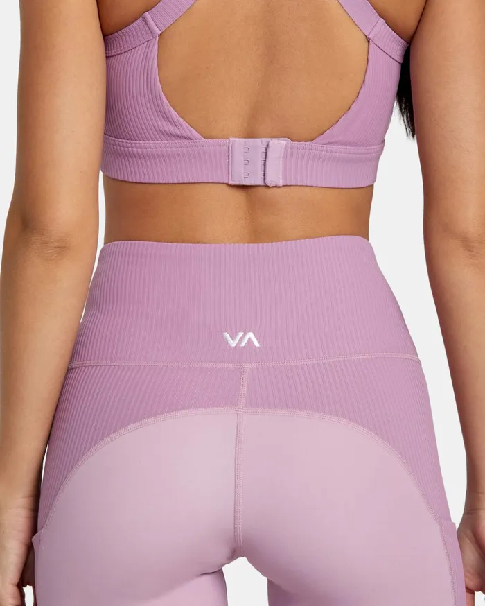 RVCA Pants VA Sport Rib Block Technical High Waist Leggings Lilac 8211 Women RVCA Pants VA Sport Rib Block Technical High Waist Leggings Lilac 8211 Women