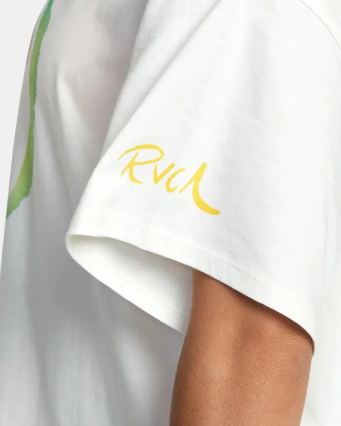 RVCA Short Sleeves Rose Machado Yin Yang Tee Vintage White 8211 MenWomen