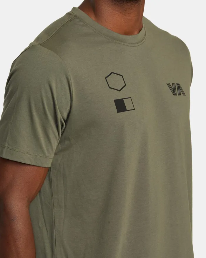 RVCA Short Sleeves RVCA Copy TShirt Olive 8211 Men