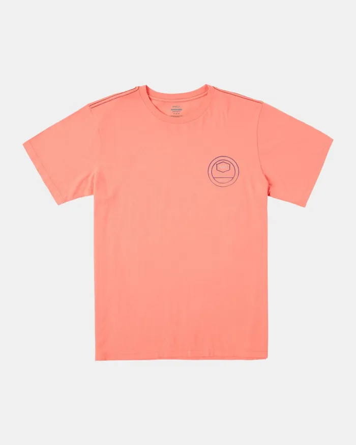 RVCA Short Sleeves Tract Tee Vintage Salmon 8211 Men