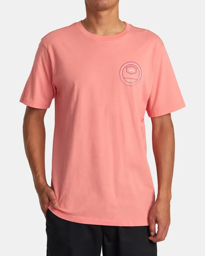 RVCA Short Sleeves Tract Tee Vintage Salmon 8211 Men