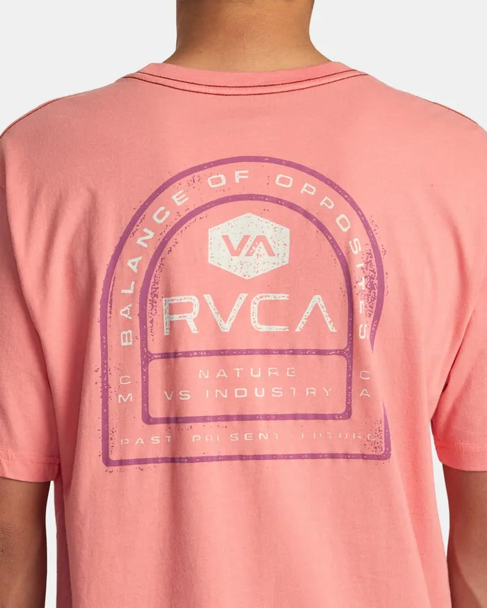 RVCA Short Sleeves Tract Tee Vintage Salmon 8211 Men