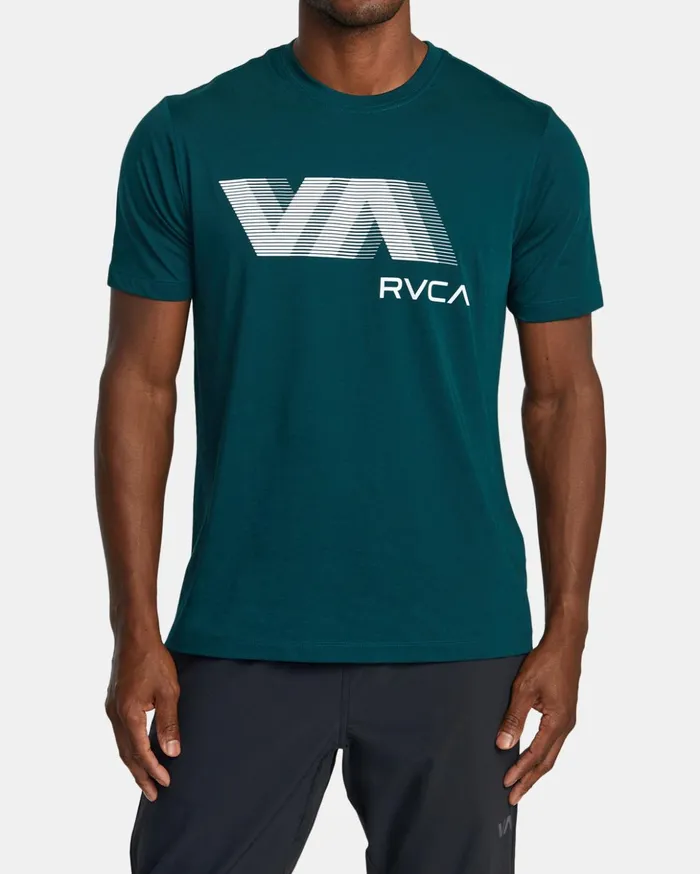 RVCA Short Sleeves VA RVCA Blur Tee Deep Sea 8211 Men