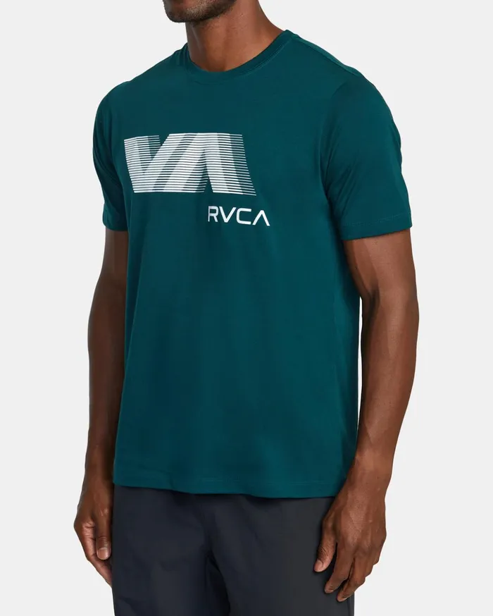 RVCA Short Sleeves VA RVCA Blur Tee Deep Sea 8211 Men