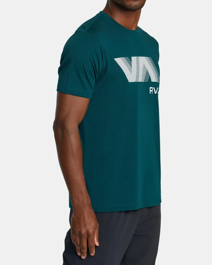 RVCA Short Sleeves VA RVCA Blur Tee Deep Sea 8211 Men