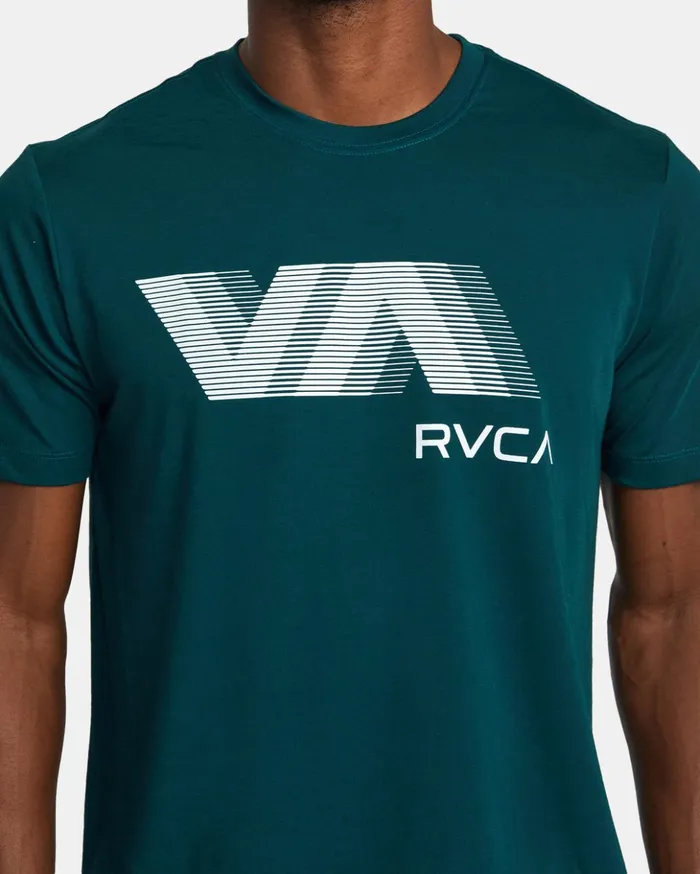 RVCA Short Sleeves VA RVCA Blur Tee Deep Sea 8211 Men