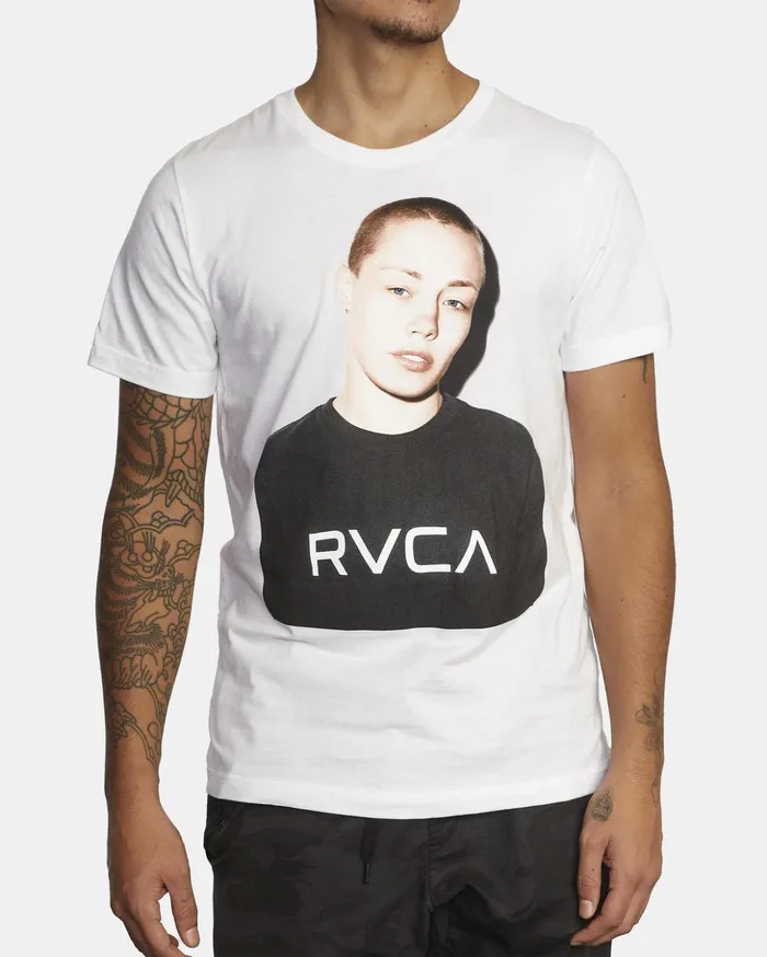 RVCA Short Sleeves VA Sport X Rose Photo Short Sleeve Tee White 8211 Men