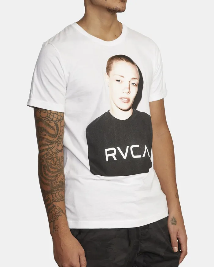 RVCA Short Sleeves VA Sport X Rose Photo Short Sleeve Tee White 8211 Men