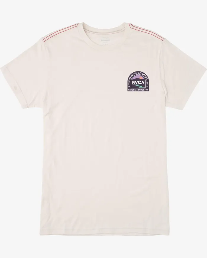 RVCA Short Sleeves Vistas TShirt Antique White 8211 Men