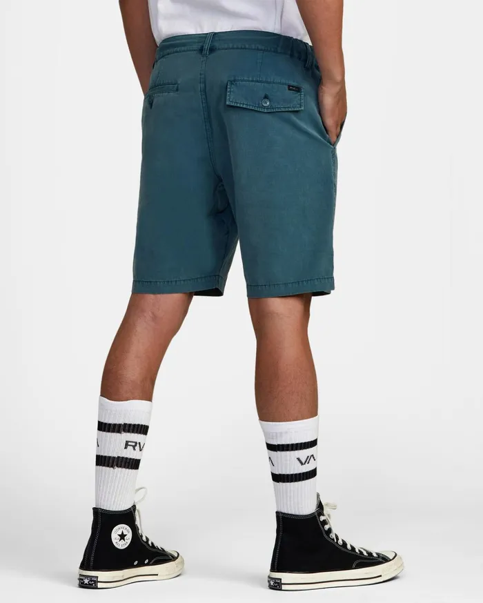 RVCA Shorts Hybrids All Time Coastal Rinsed Hybrid 19034 Shorts Duck Blue 8211 Men RVCA Shorts Hybrids All Time Coastal Rinsed Hybrid 19034 Shorts Duck Blue 8211 Men