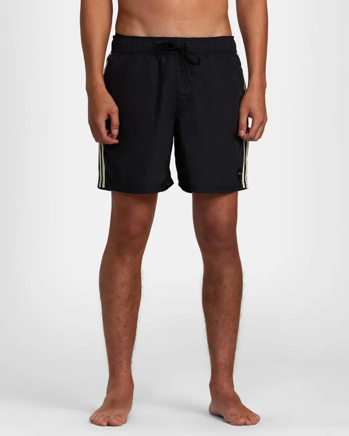 RVCA Shorts Hybrids Breakout Elastic Waist Boardshorts 16034 Black 8211 Men
