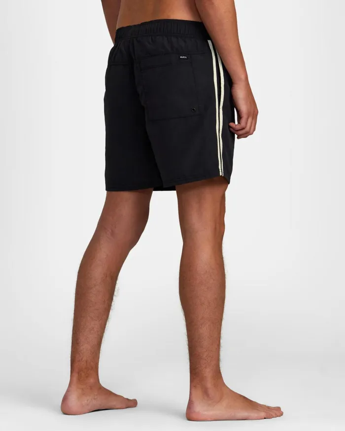 RVCA Shorts Hybrids Breakout Elastic Waist Boardshorts 16034 Black 8211 Men