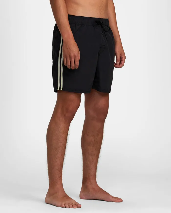 RVCA Shorts Hybrids Breakout Elastic Waist Boardshorts 16034 Black 8211 Men