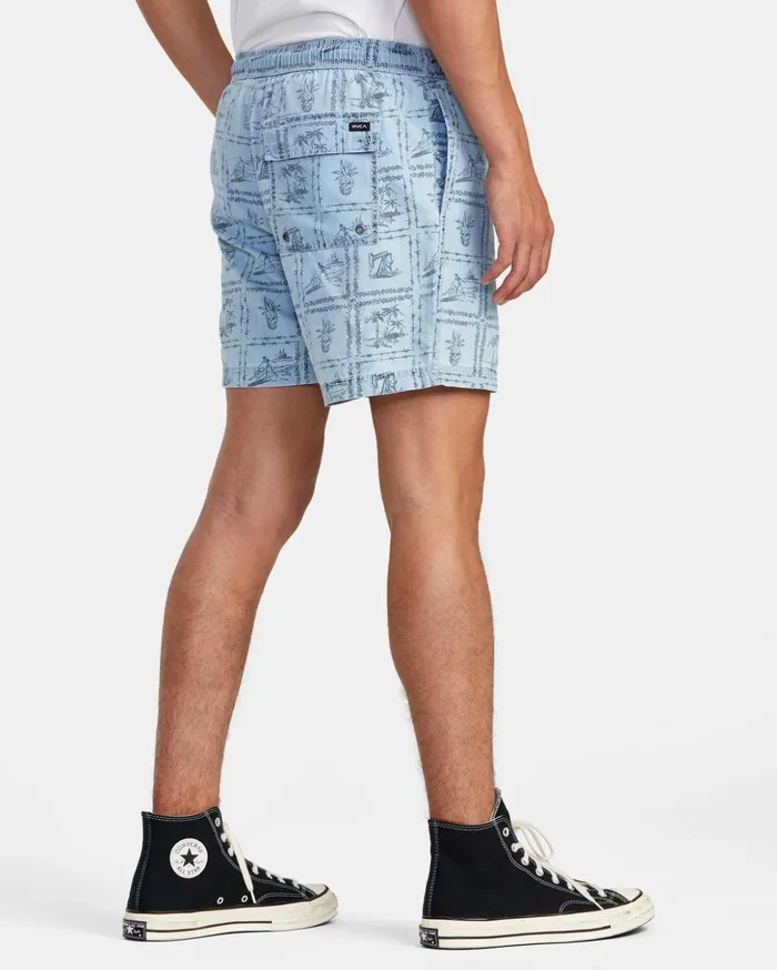 RVCA Shorts Hybrids Escape Chambray Elasticized Shorts Washed Denim 8211 Men RVCA Shorts Hybrids Escape Chambray Elasticized Shorts Washed Denim 8211 Men