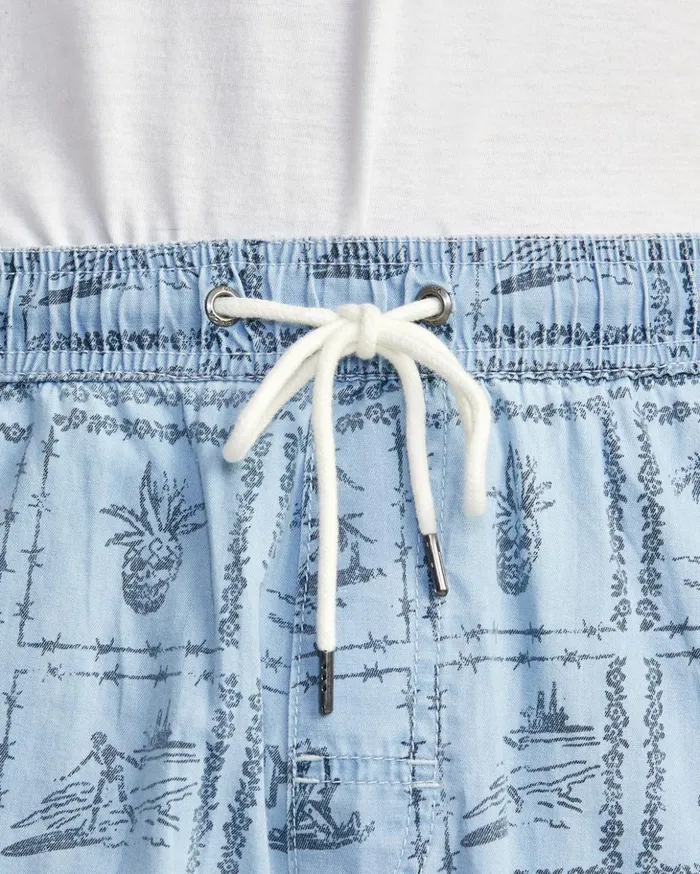 RVCA Shorts Hybrids Escape Chambray Elasticized Shorts Washed Denim 8211 Men RVCA Shorts Hybrids Escape Chambray Elasticized Shorts Washed Denim 8211 Men