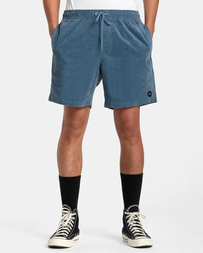 RVCA Shorts Hybrids Escape Elastic Waist Corduroy Shorts 17 Light Duck Blue 8211 Men RVCA Shorts Hybrids Escape Elastic Waist Corduroy Shorts 17 Light Duck Blue 8211 Men