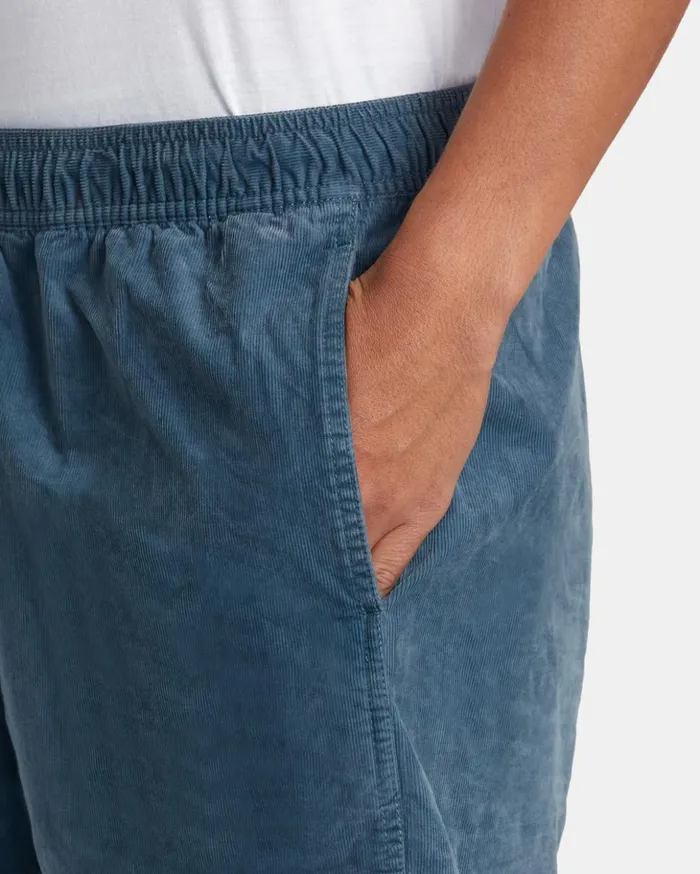 RVCA Shorts Hybrids Escape Elastic Waist Corduroy Shorts 17 Light Duck Blue 8211 Men RVCA Shorts Hybrids Escape Elastic Waist Corduroy Shorts 17 Light Duck Blue 8211 Men