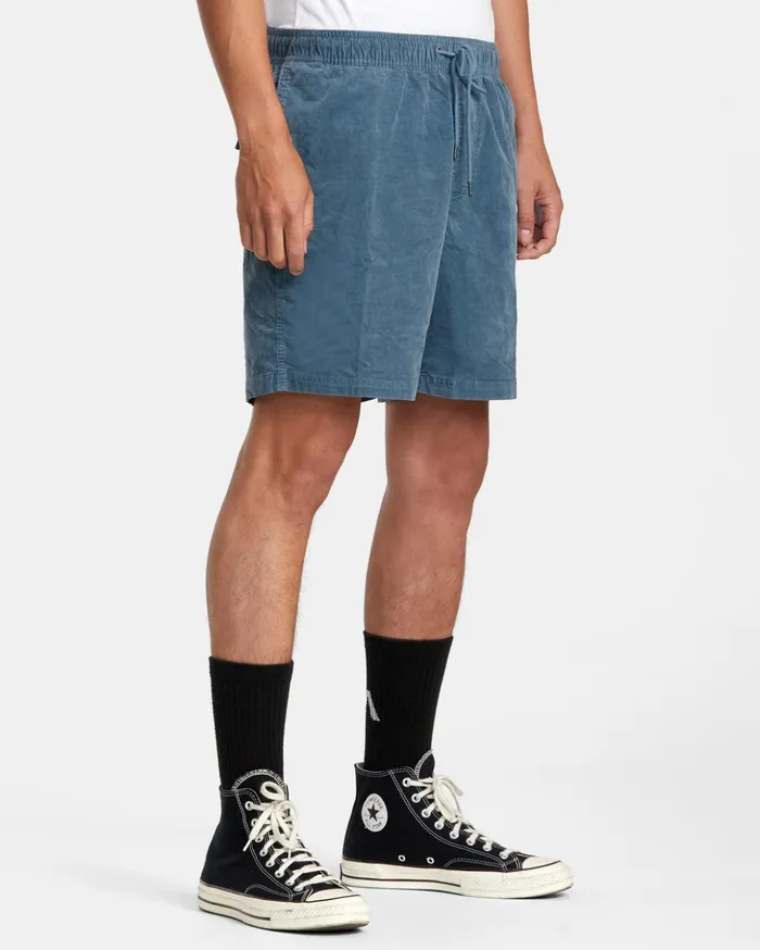 RVCA Shorts Hybrids Escape Elastic Waist Corduroy Shorts 17 Light Duck Blue 8211 Men RVCA Shorts Hybrids Escape Elastic Waist Corduroy Shorts 17 Light Duck Blue 8211 Men