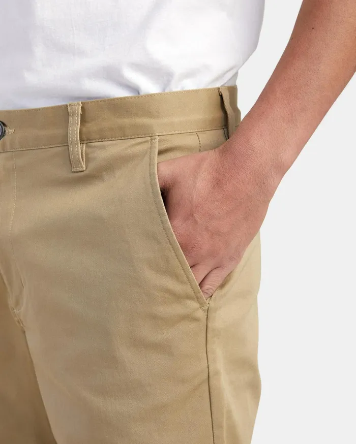 RVCA Shorts Hybrids Weekend Stretch Chino Shorts 20034 Khaki 8211 Men