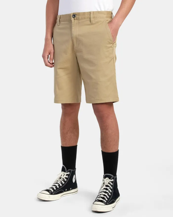 RVCA Shorts Hybrids Weekend Stretch Chino Shorts 20034 Khaki 8211 Men