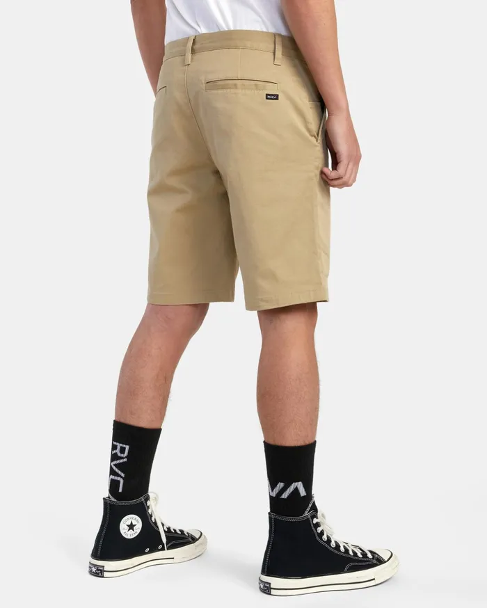 RVCA Shorts Hybrids Weekend Stretch Chino Shorts 20034 Khaki 8211 Men