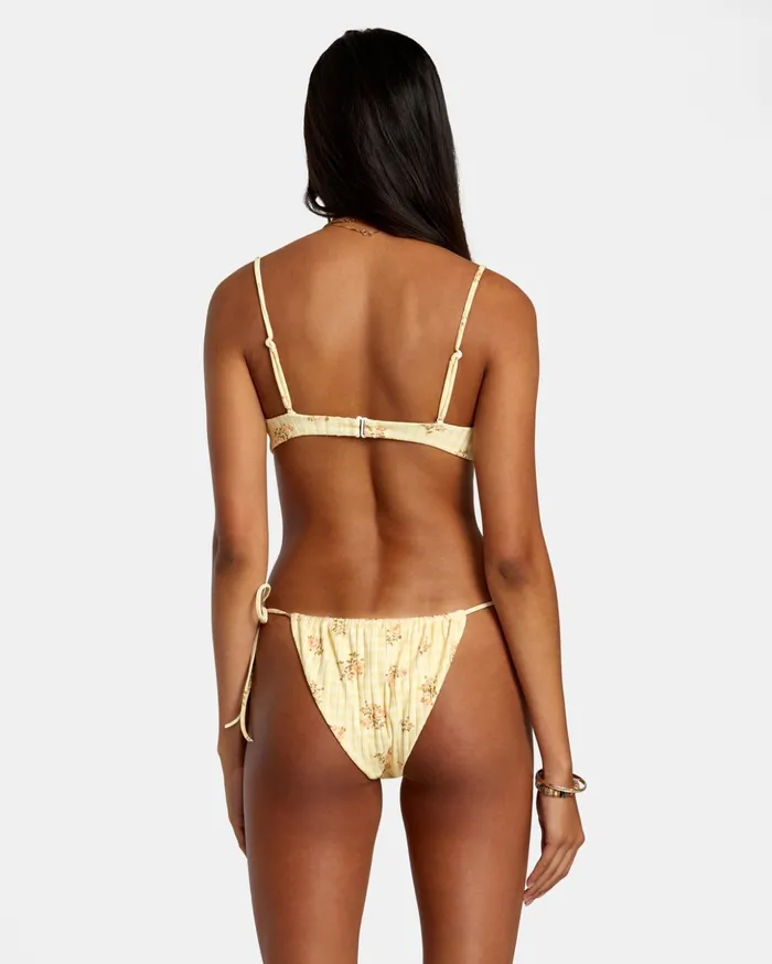 RVCA Swim New Arrivals Cottage Wide Rib Bralette Bikini Top Golden 8211 Women RVCA Swim New Arrivals Cottage Wide Rib Bralette Bikini Top Golden 8211 Women