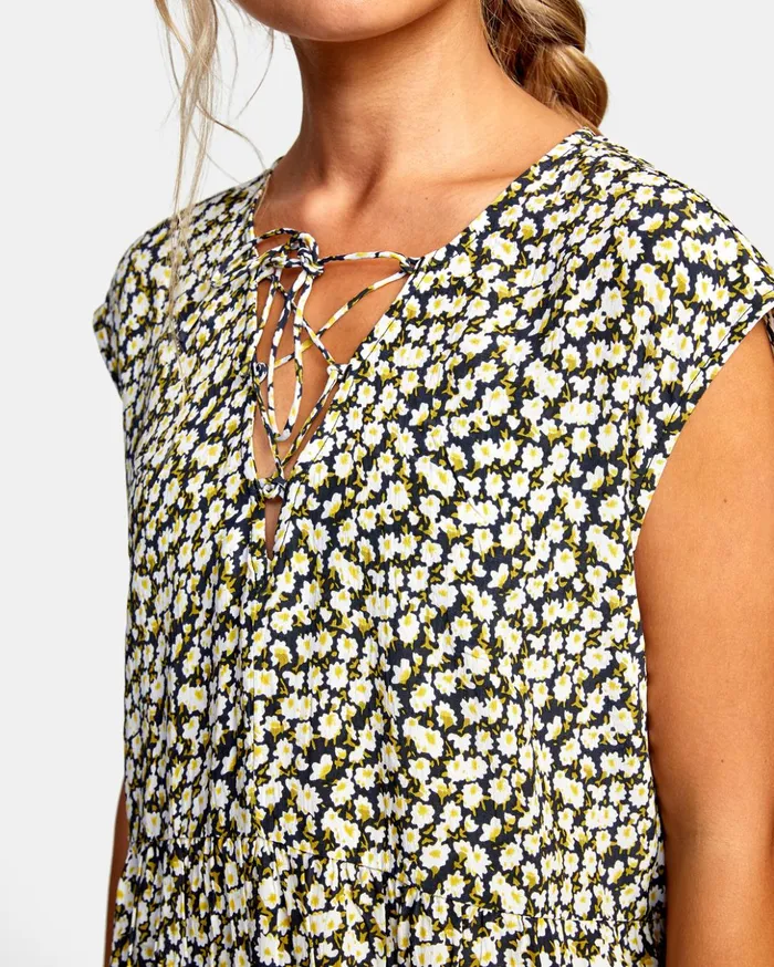 RVCA Swim New Arrivals Shallow Sleeveless Babydoll Dress Rvca Black 8211 Women