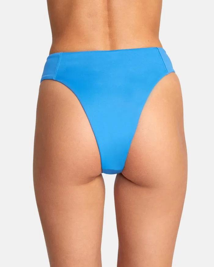 RVCA Swim New Arrivals Solid High Rise Cheeky Bikini Bottoms Enamel Blue 8211 Women RVCA Swim New Arrivals Solid High Rise Cheeky Bikini Bottoms Enamel Blue 8211 Women