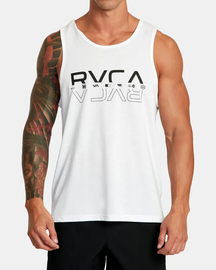 RVCA Tank Tops Double RVCA Split Tank White 8211 Men
