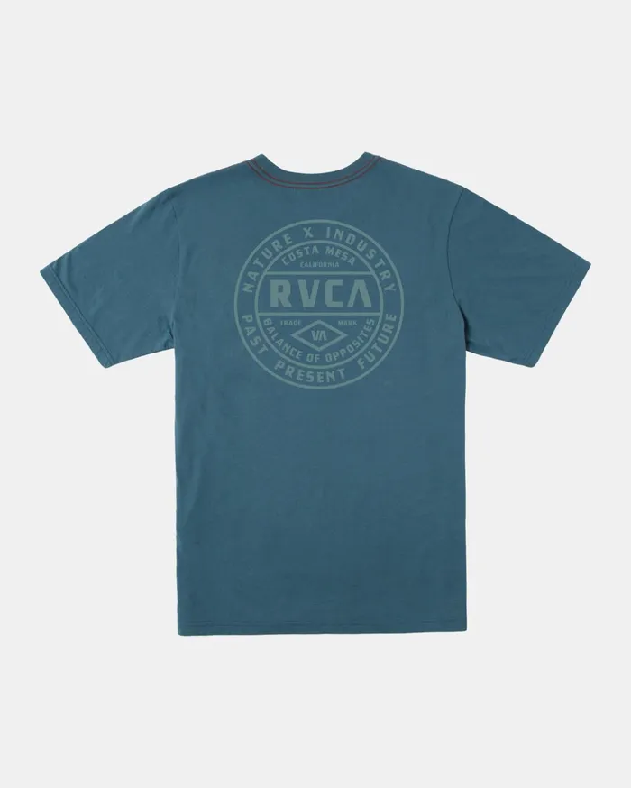 RVCA Tees Tanks Boy039s Standard Issue TShirt Duck Blue 8211 Boys