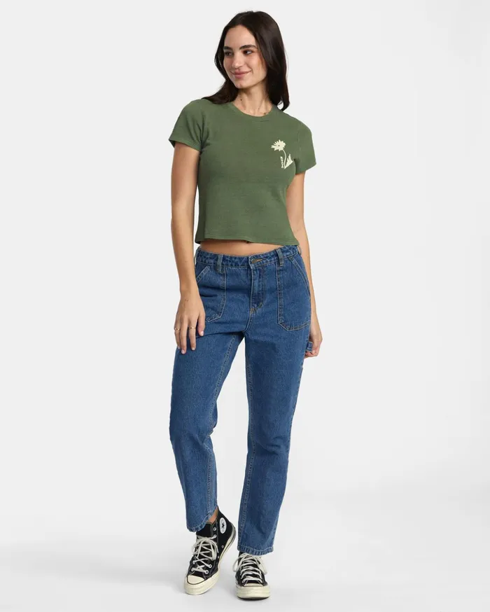RVCA Tees Tanks Shine TShirt Leaf 8211 Women