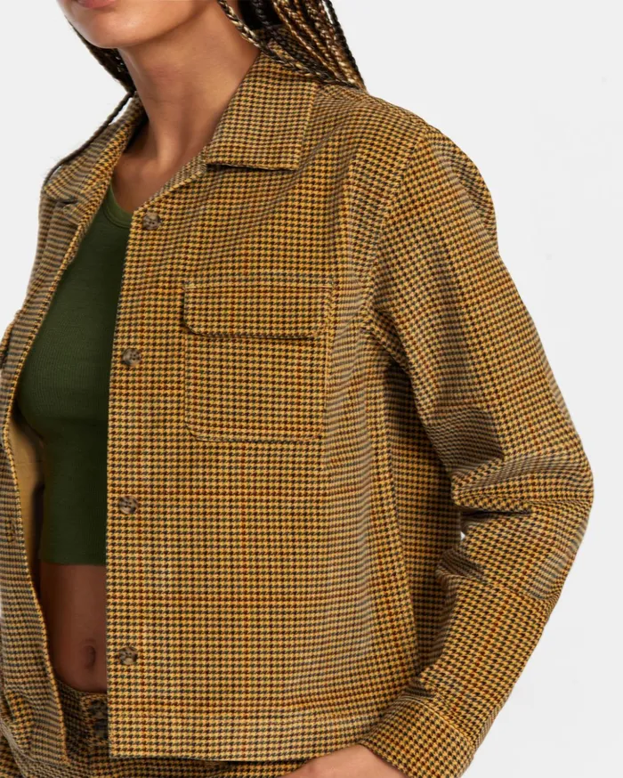 RVCA Tops Lay Over Overshirt Tan 8211 Women
