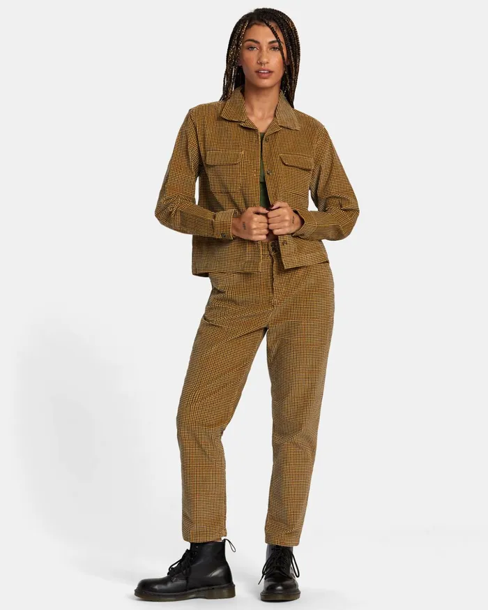 RVCA Tops Lay Over Overshirt Tan 8211 Women