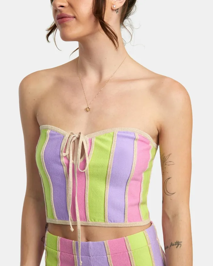 RVCA Tops Upswing Crop Top Multi 8211 Women