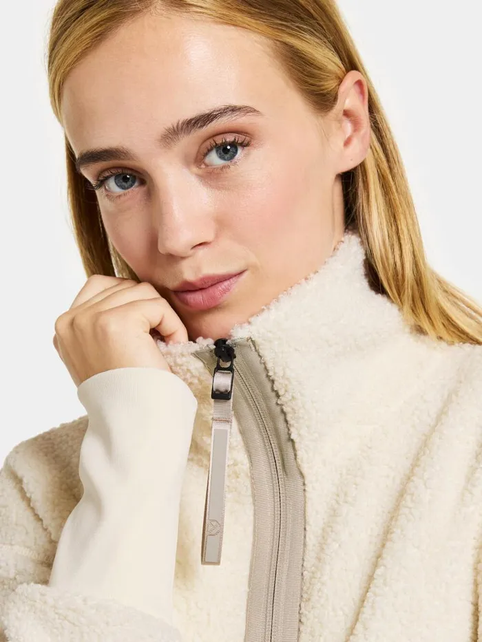 Sally FullZip White Foam Women Didriksons Spring Jackets