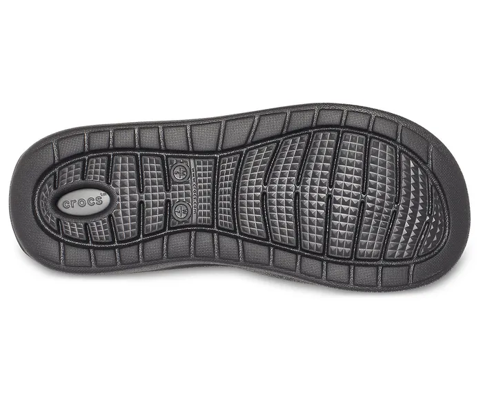 Sandals Crocs WomenMen LiteRide Flip BlackSlate Grey