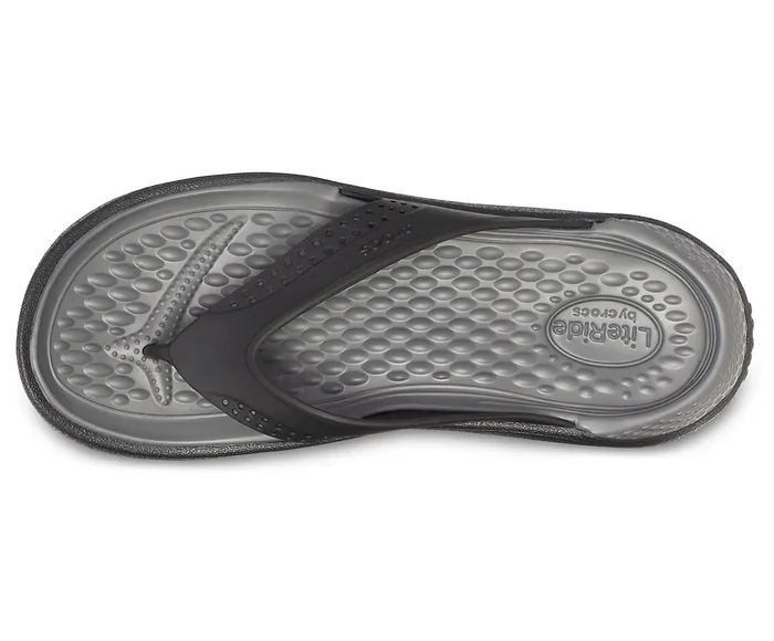 Sandals Crocs WomenMen LiteRide Flip BlackSlate Grey