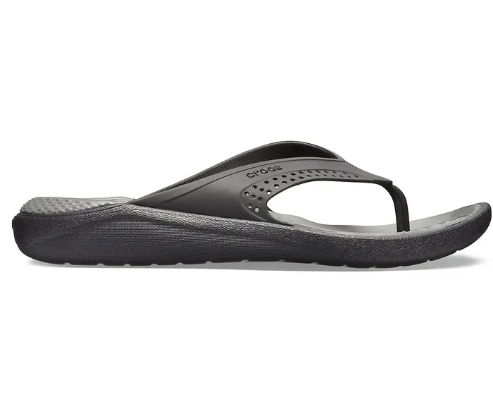Sandals Crocs WomenMen LiteRide Flip BlackSlate Grey