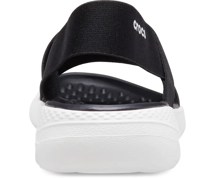 Sandals Women Crocs LiteRide Stretch Sandal Black White
